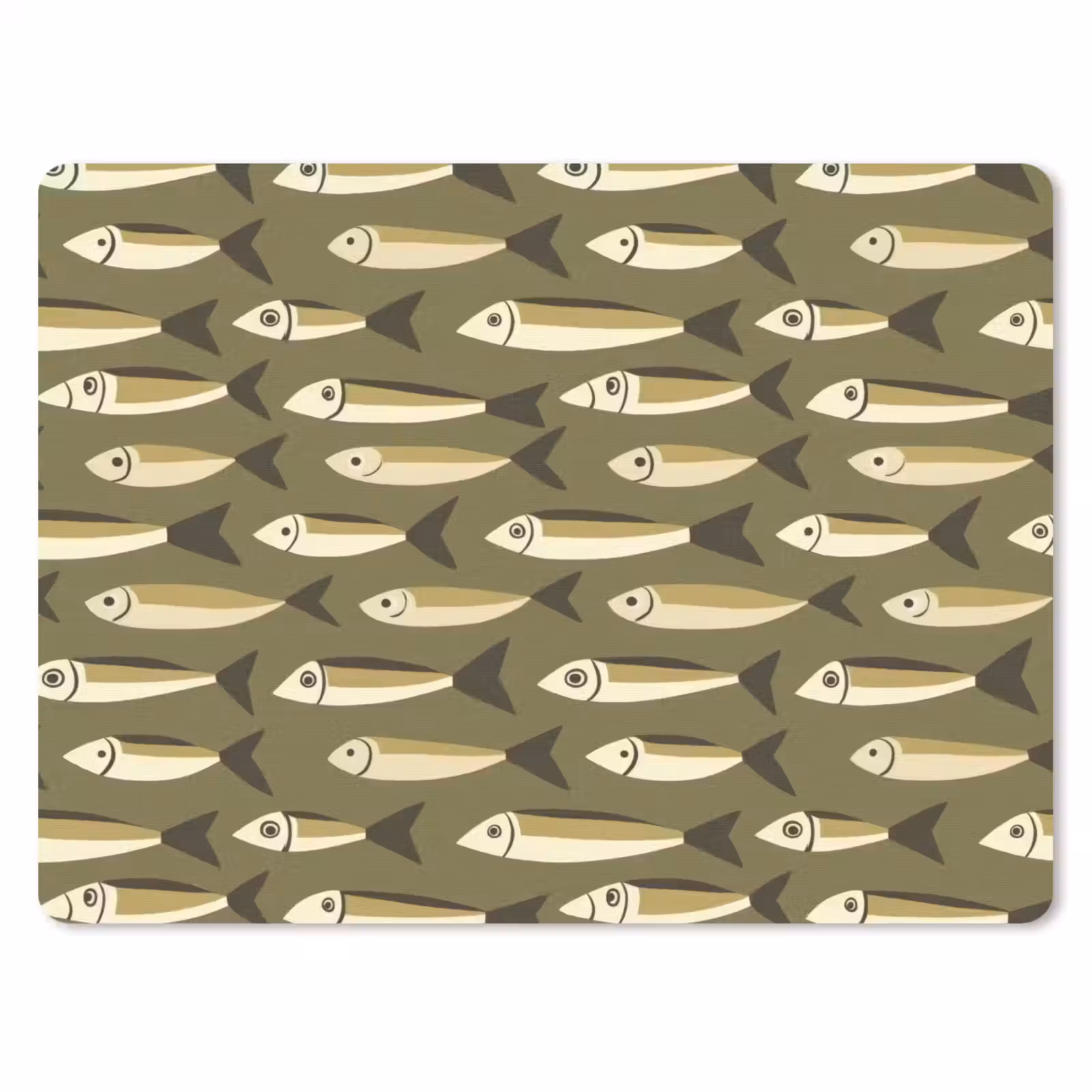 Muismat - Vis - Patroon - Groen — 1