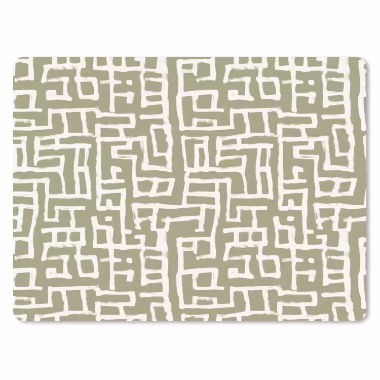 Muismat - Grafisch - Patroon - Groen — 1