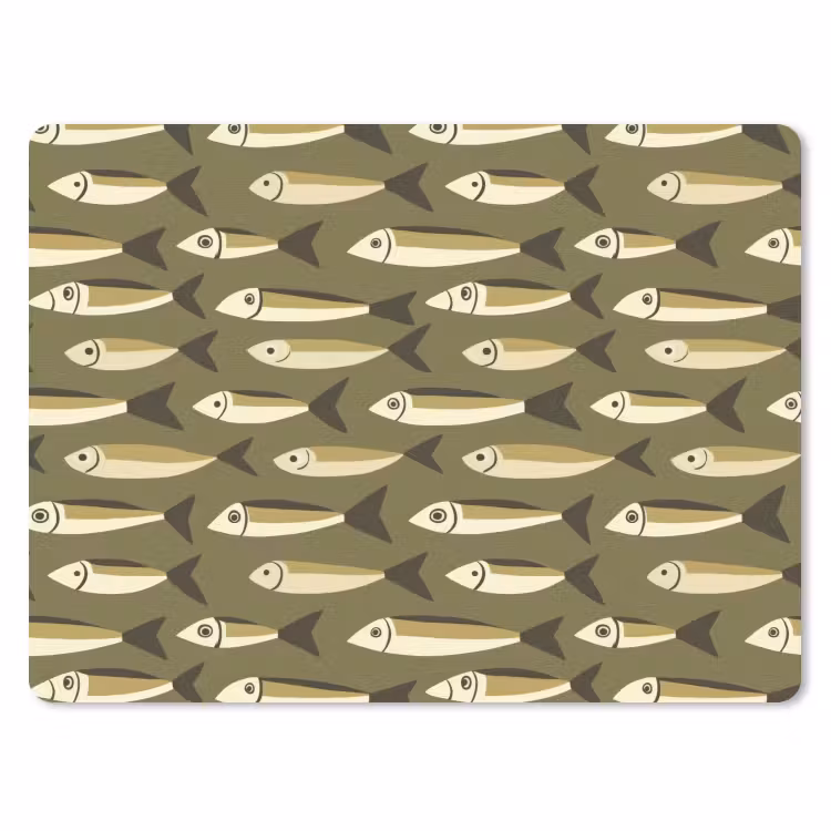 Muismat - Vis - Patroon - Groen — 1
