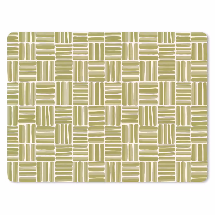 Muismat - Vlecht - Patroon - Groen — 1