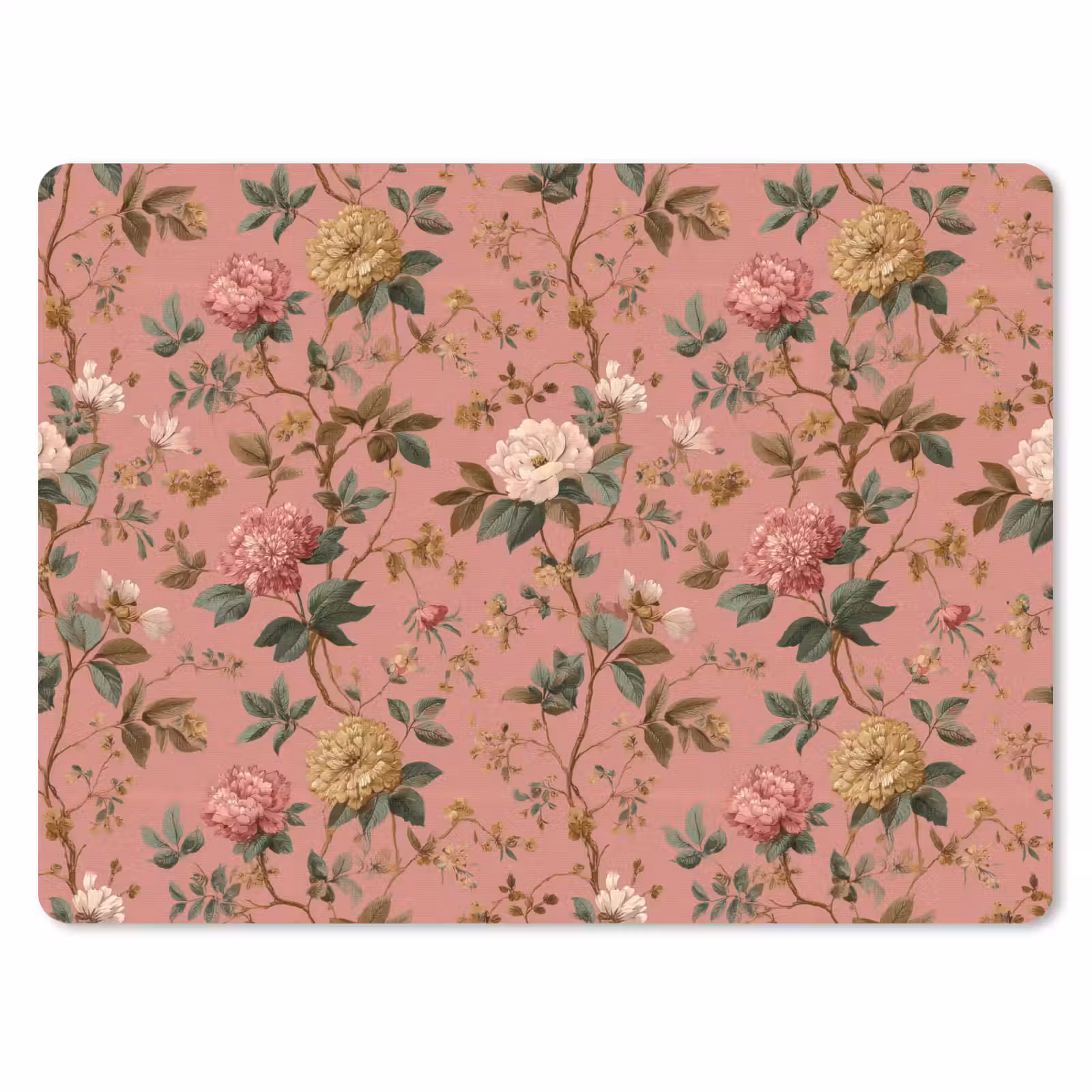 Muismat - Klassiek - Botanisch - Roze — 1