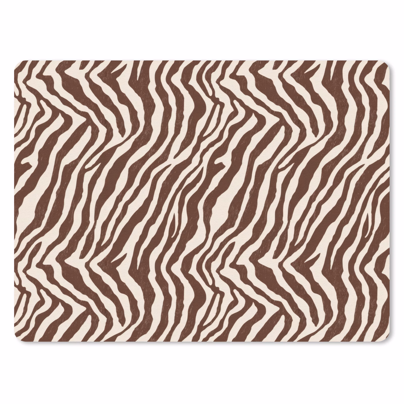 Muismat - Zebra - Patroon - Zwart - Wit — 1
