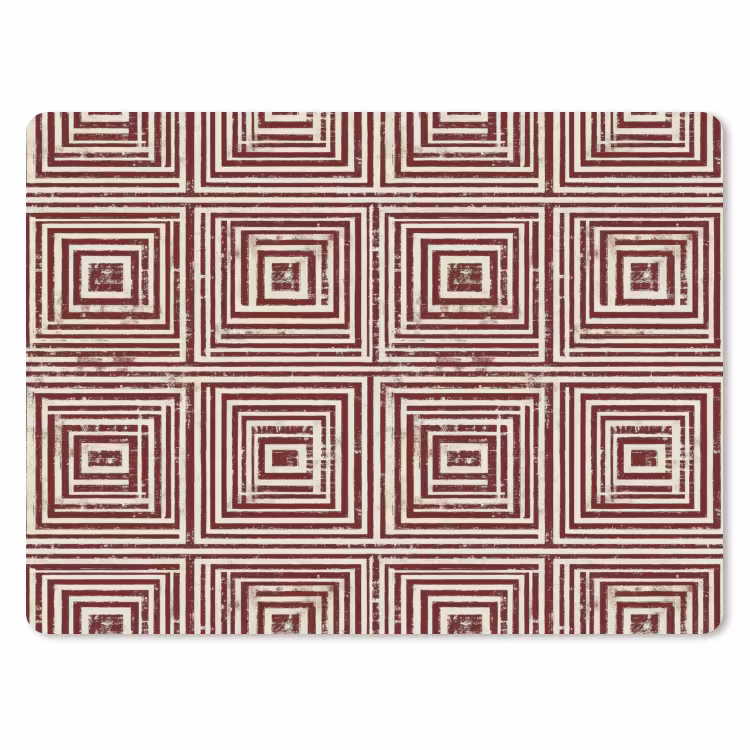 Muismat - Geometrisch - Patroon - Rood — 1