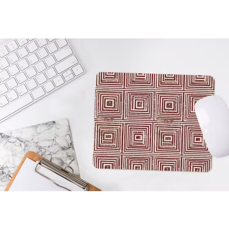 Muismat - Geometrisch - Patroon - Rood — 2
