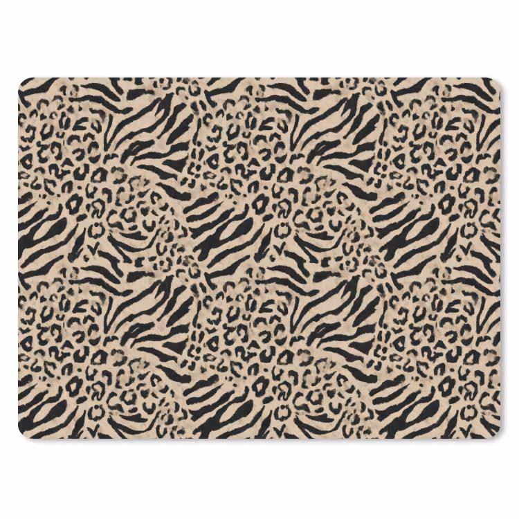 Muismat - Giraf - Zebra - Motief - Bruin — 1