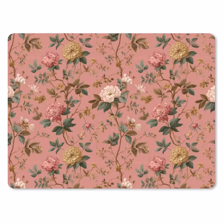 Muismat - Klassiek - Botanisch - Roze — 1