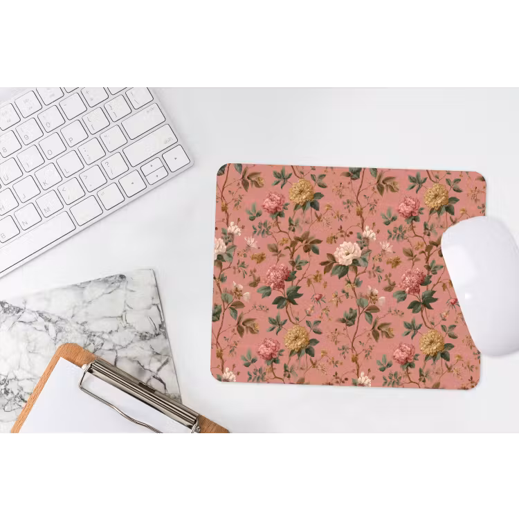 Muismat - Klassiek - Botanisch - Roze — 2