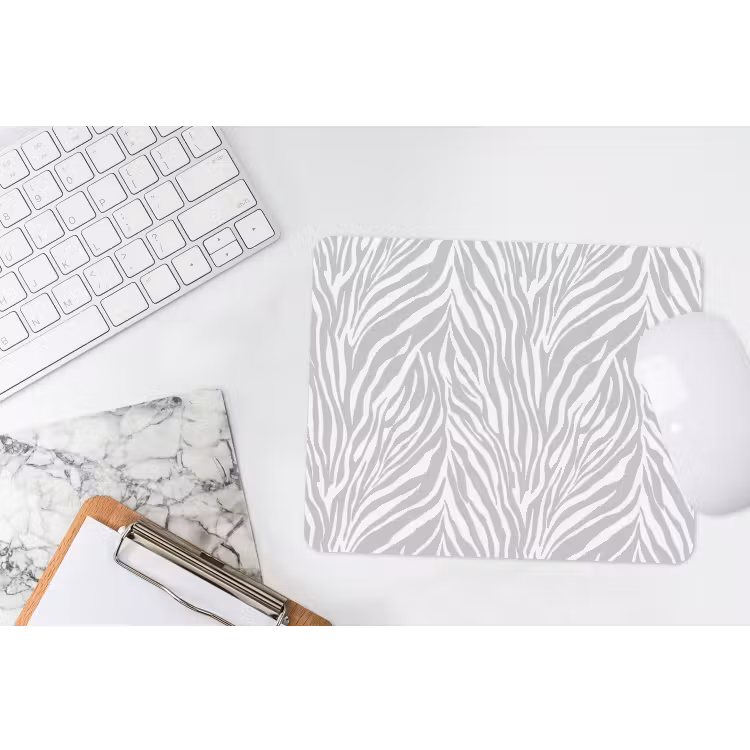 Muismat - Zebra - Motief - Grijs — 2