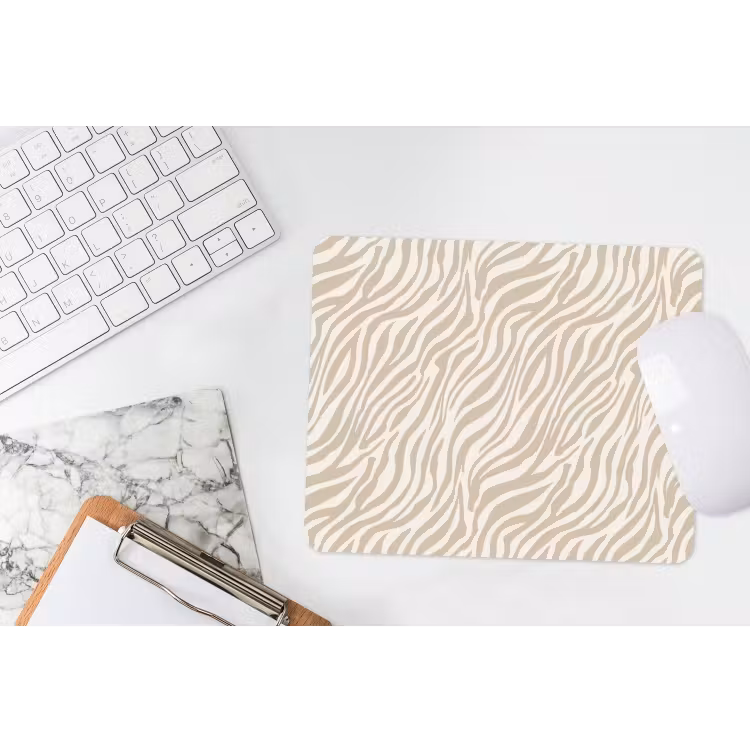 Muismat - Zebra - Patroon - Beige — 2