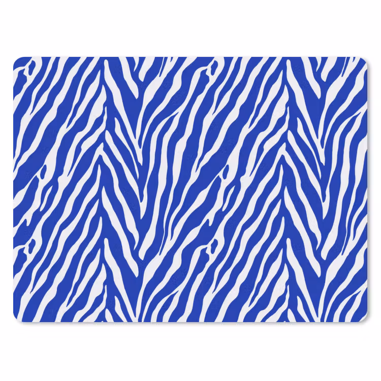 Muismat - Zebra - Patroon - Kobalt - Blauw — 1