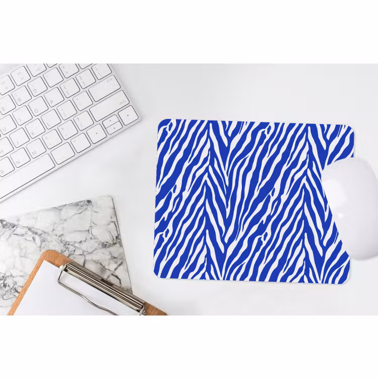 Muismat - Zebra - Patroon - Kobalt - Blauw — 2