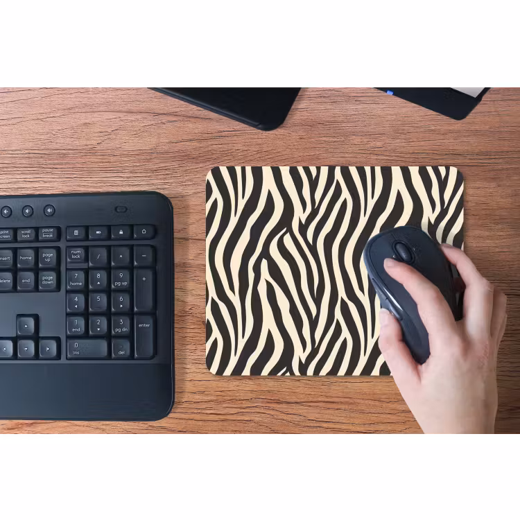 Muismat - Zebra - Print - Klassiek - Zwart — 3