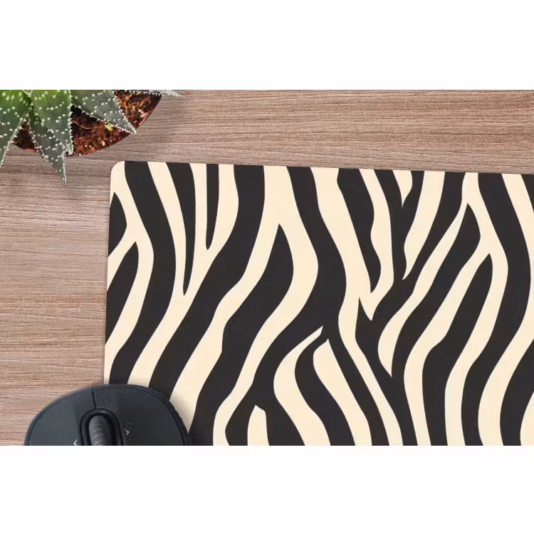 Muismat - Zebra - Print - Klassiek - Zwart — 4