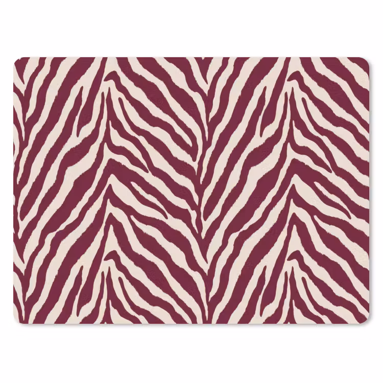 Muismat - Zebra - Motief - Bordeaux - Rood — 1