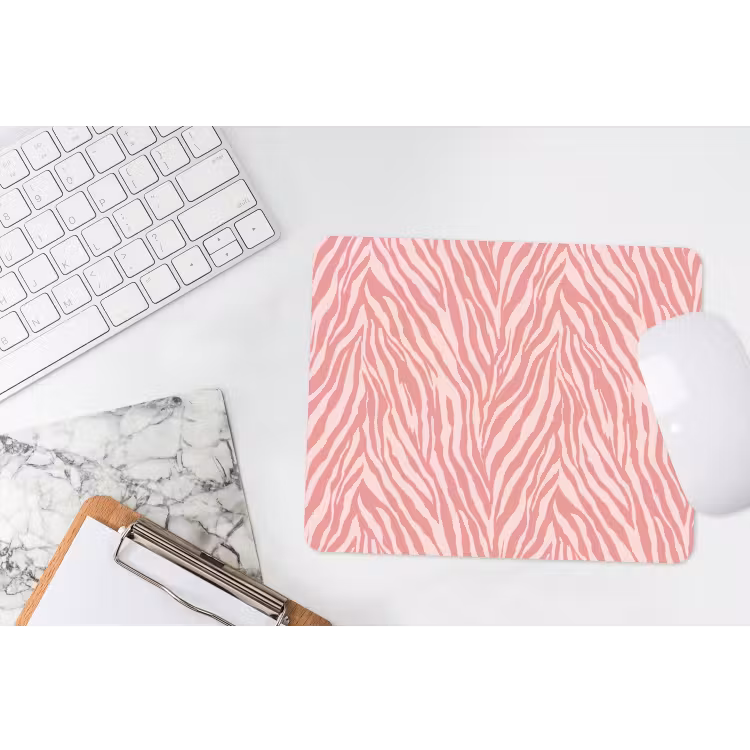 Muismat - Zebra - Print - Roze — 2