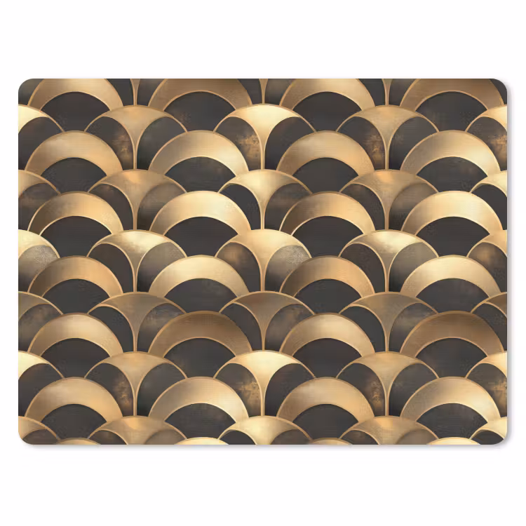 Muismat - Schubben - Structuur - Goud — 1