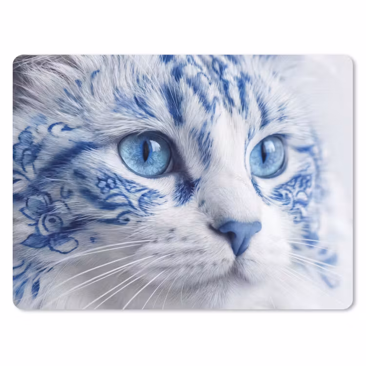 Muismat - Kat - Patroon - Blauw — 1