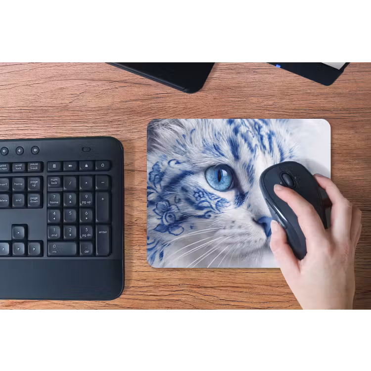 Muismat - Kat - Patroon - Blauw — 3