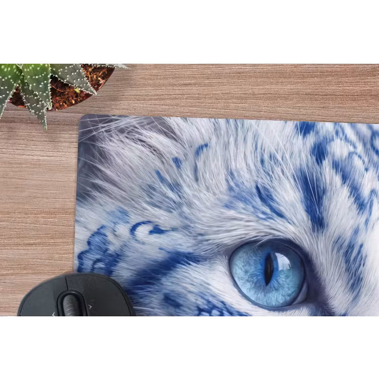 Muismat - Kat - Patroon - Blauw — 4