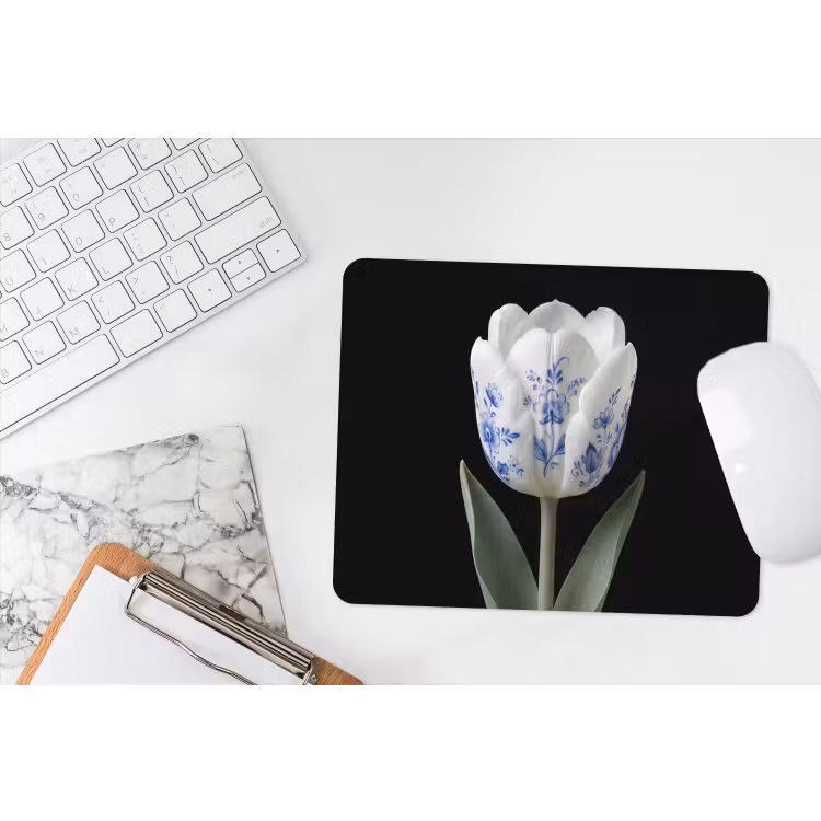 Muismat - Tulp - Patroon - Blauw — 2