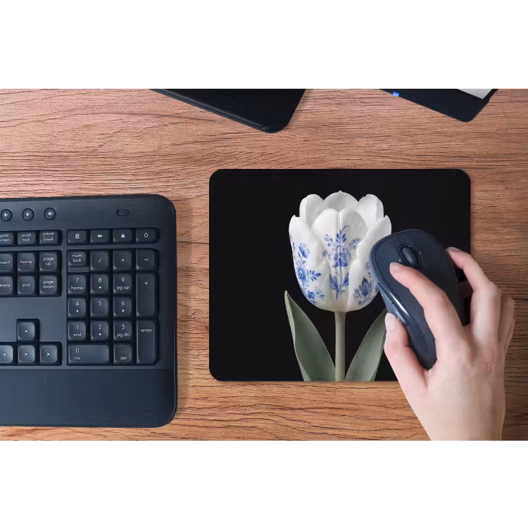 Muismat - Tulp - Patroon - Blauw — 3