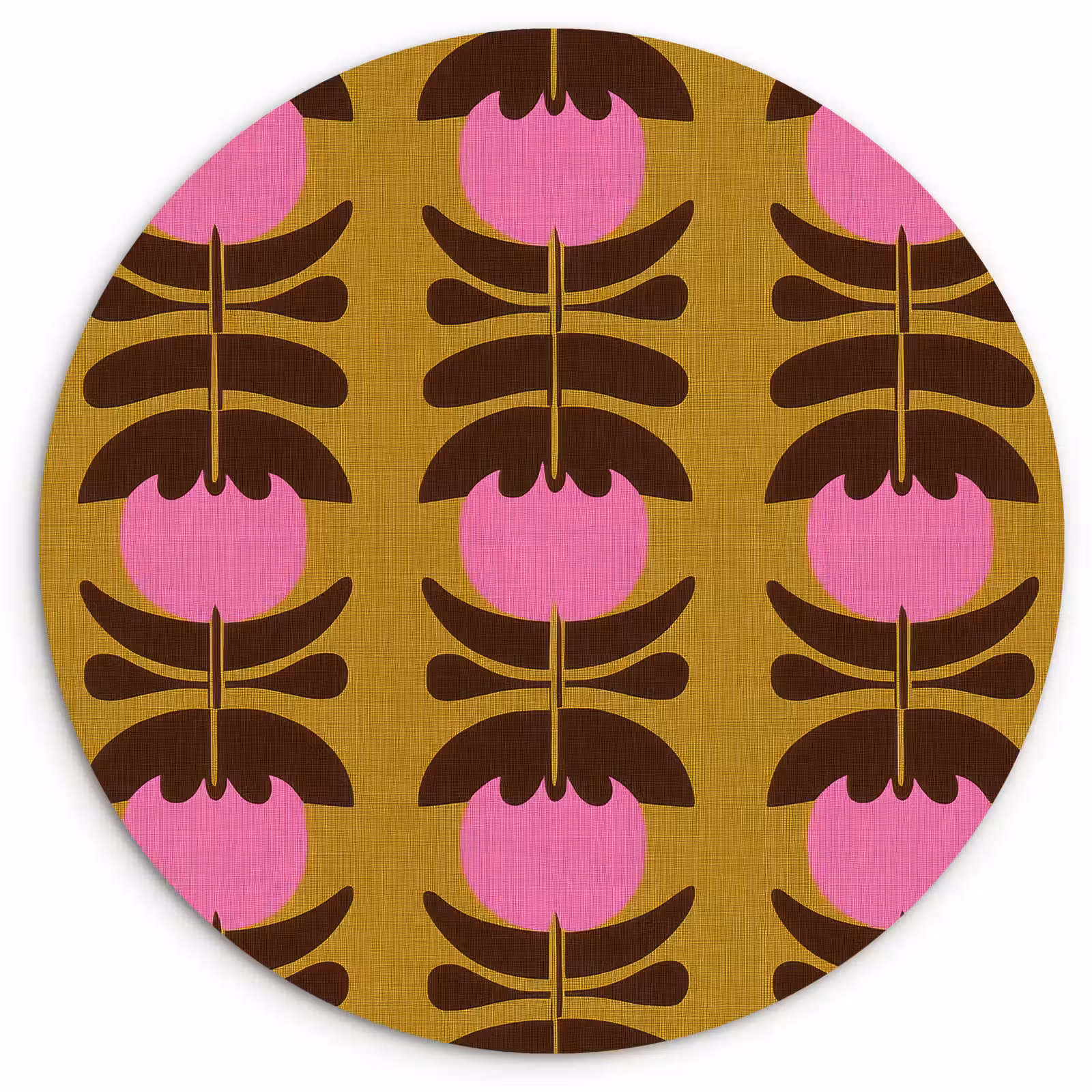 Muurcirkel - Abstract - Bloemen - Roze — 1