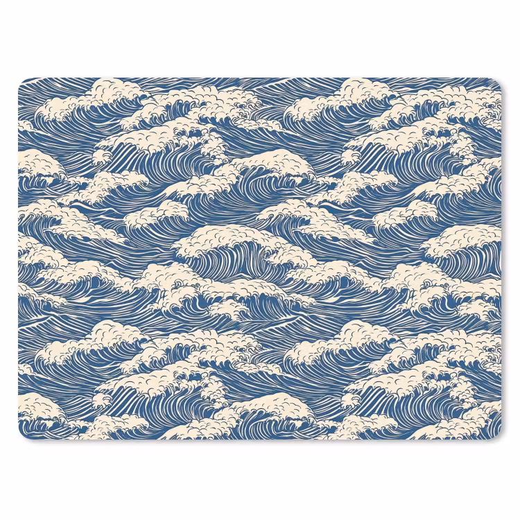 Muismat - Golven - Klassiek - Blauw — 1