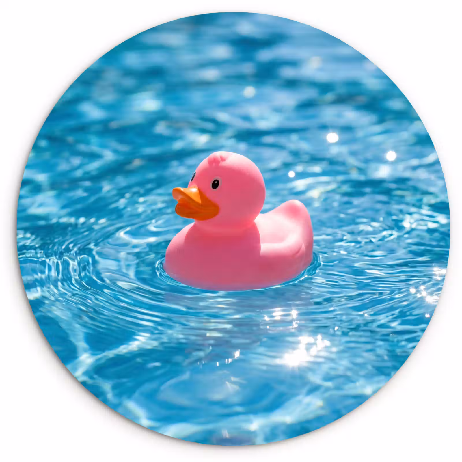 Muurcirkel - Badeend - Dobberend - Roze — 1