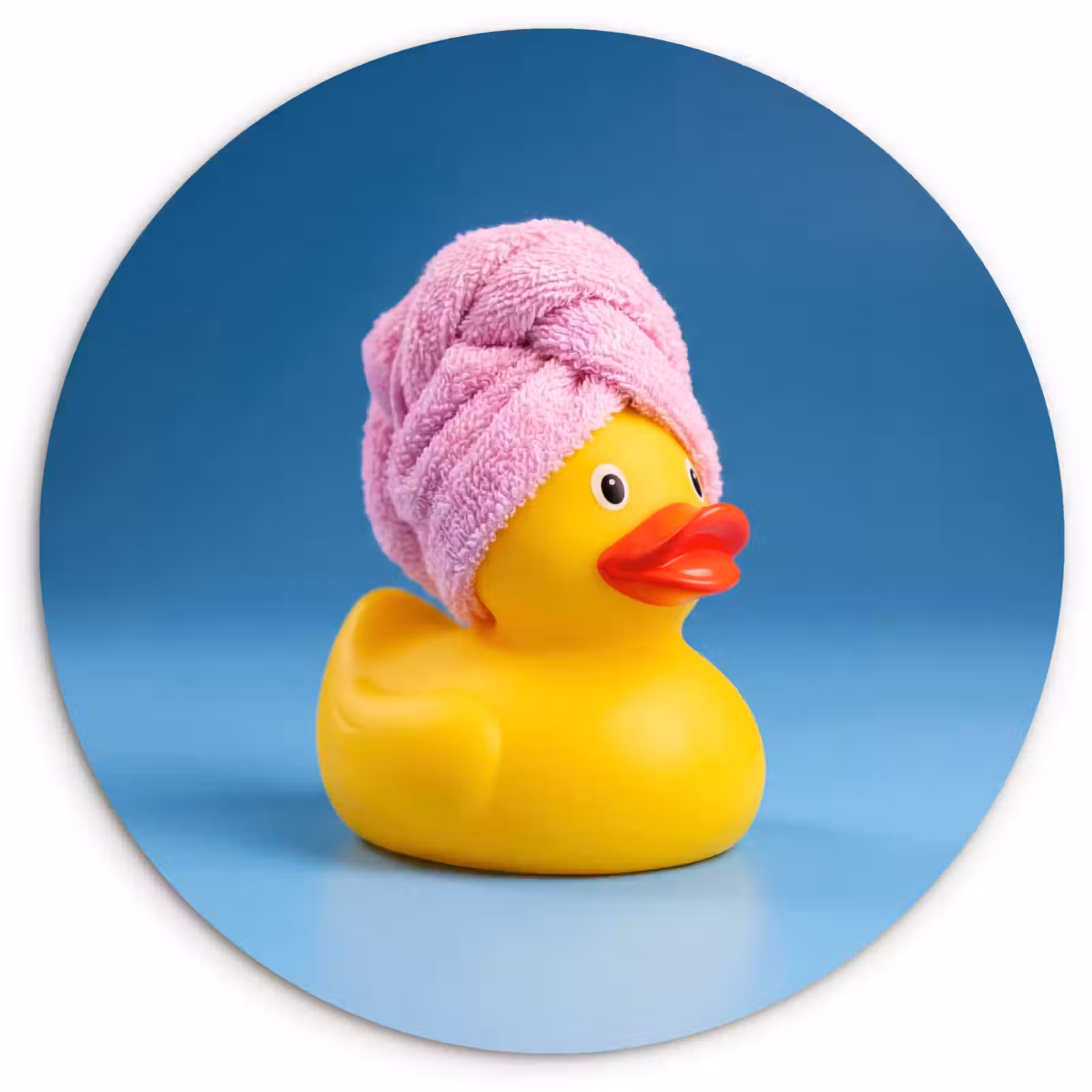 Muurcirkel - Badeend - Handdoek - Blauw — 1