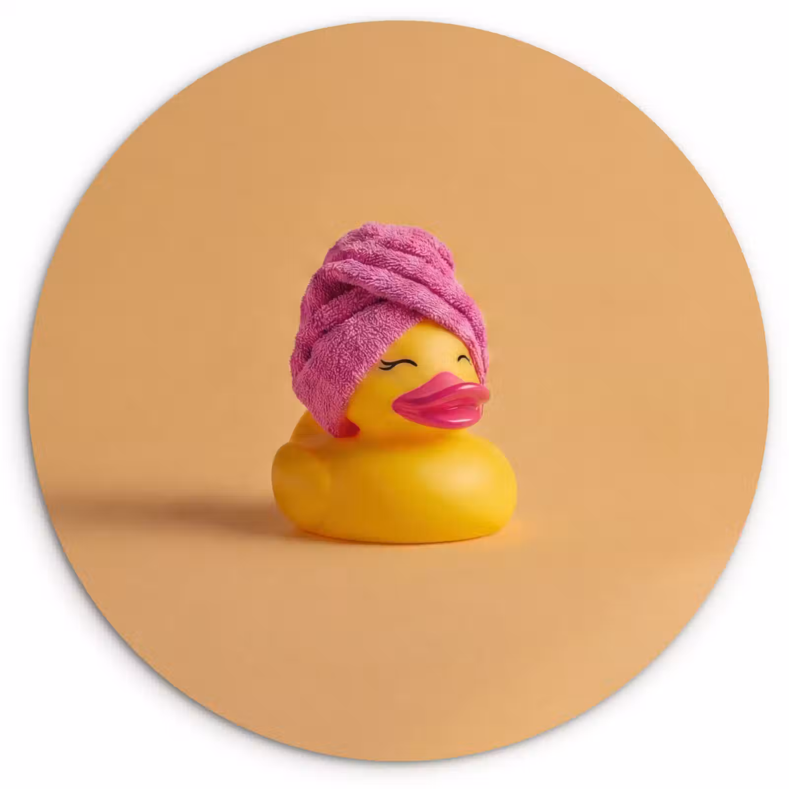 Muurcirkel - Badeend - Handdoek - Kleurrijk — 1