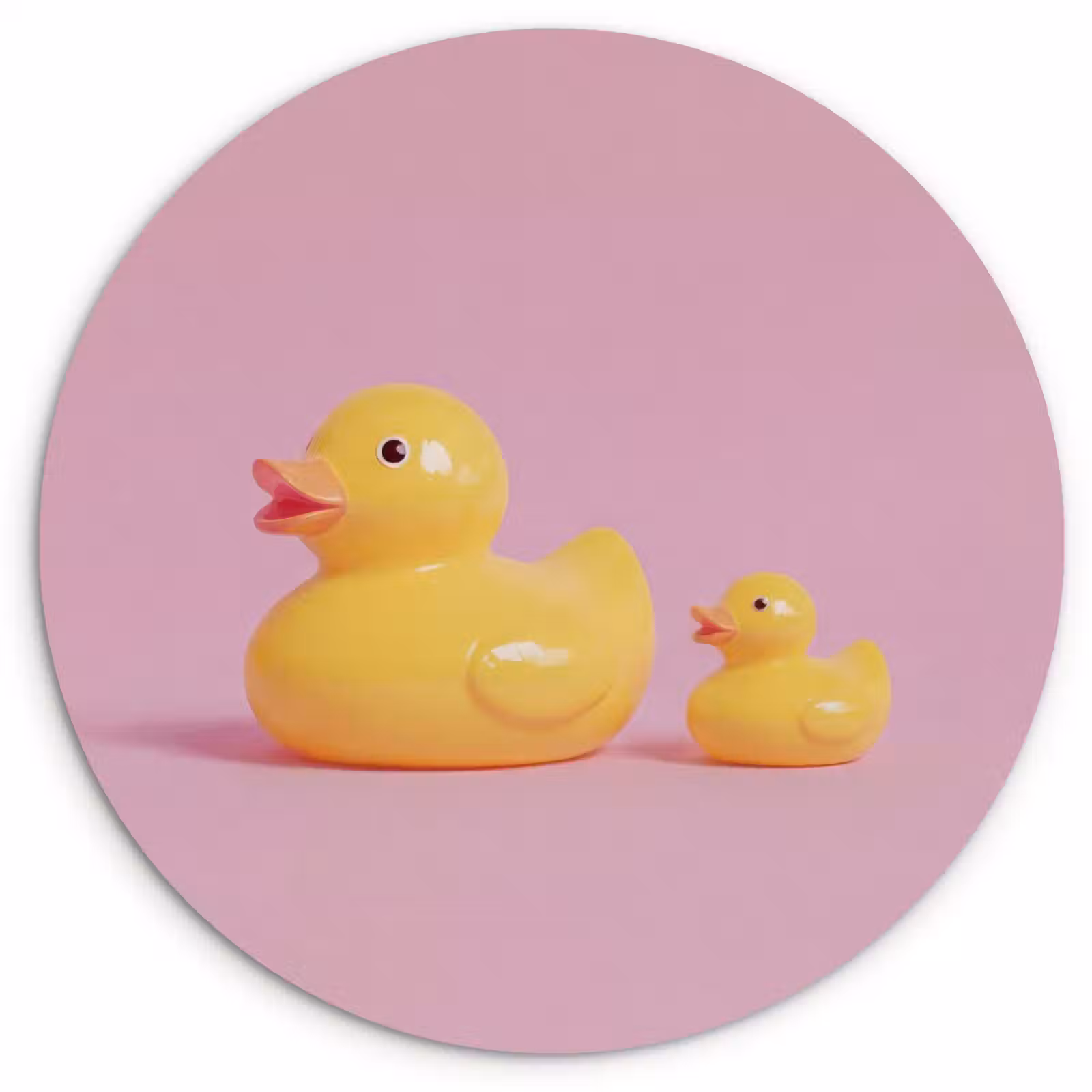 Muurcirkel - Eendjes - Vrolijk - Roze — 1