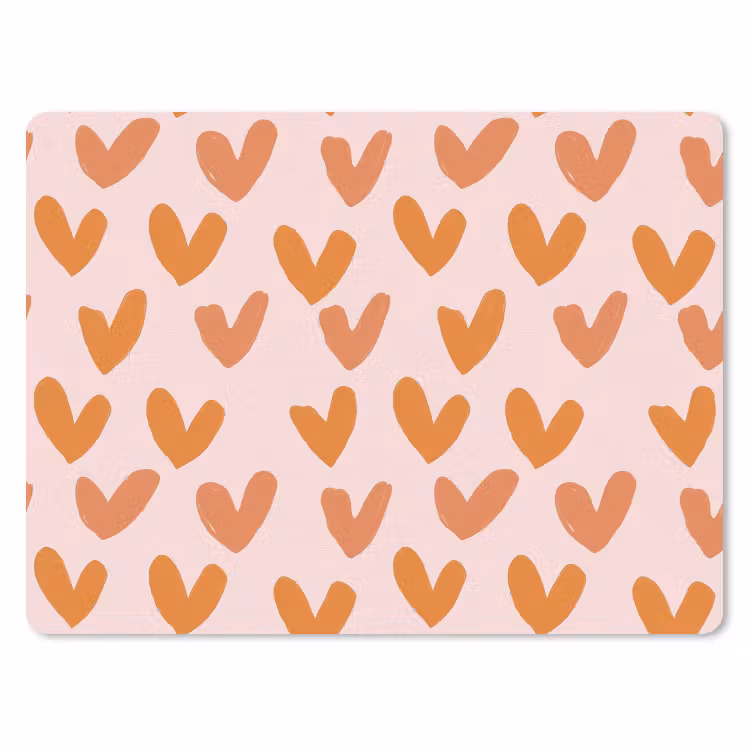Muismat - Hartjes - Getekend - Oranje — 1