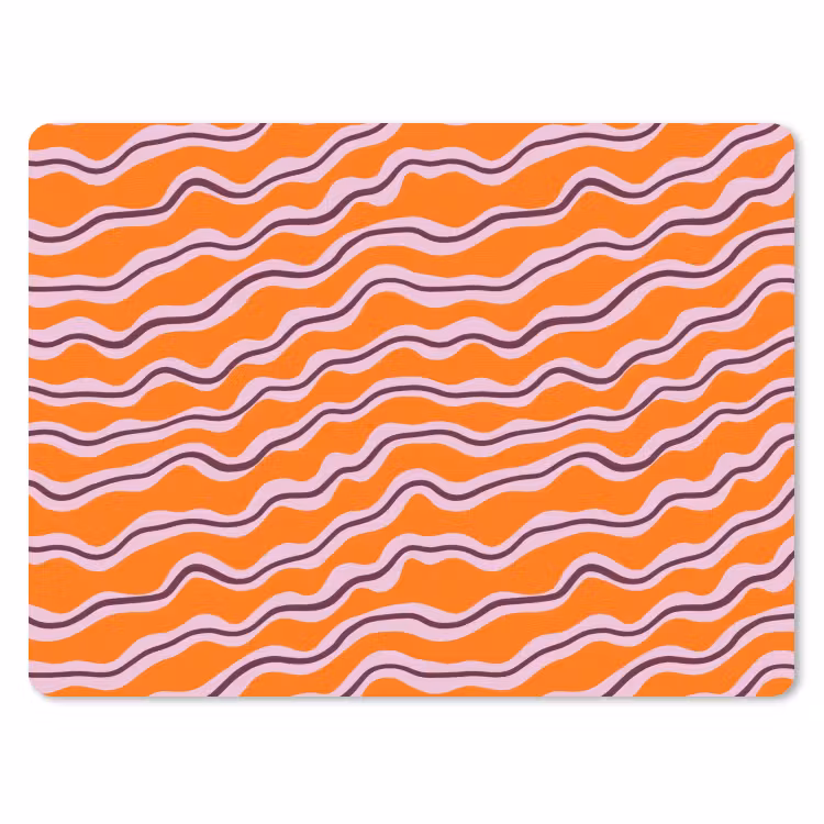 Muismat - Retro - Golvend - Oranje — 1