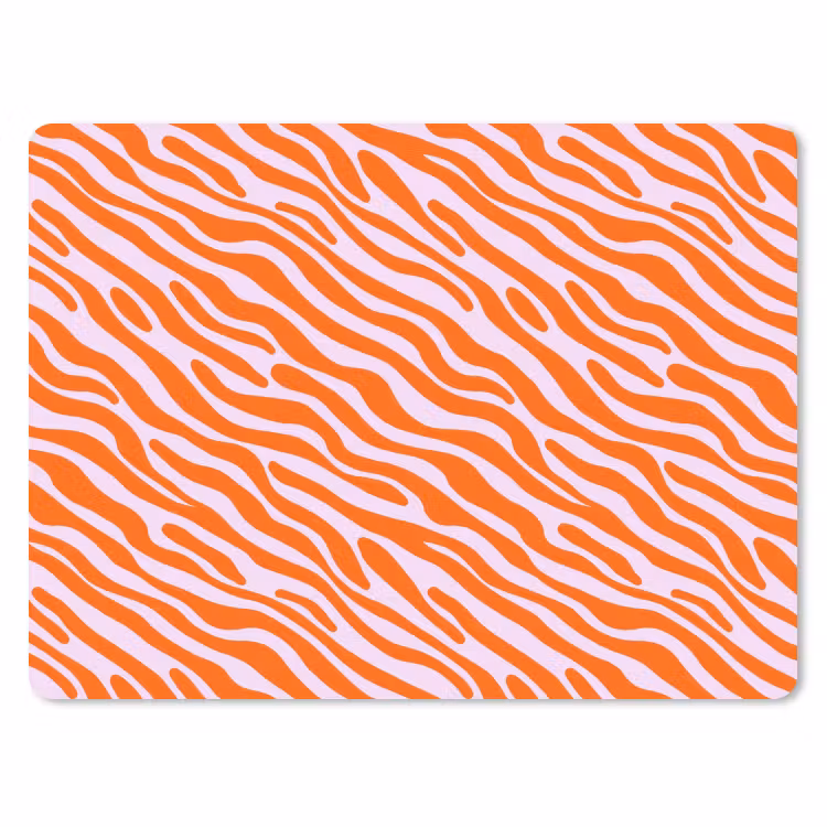 Muismat - Strepen - Dynamisch - Oranje — 1
