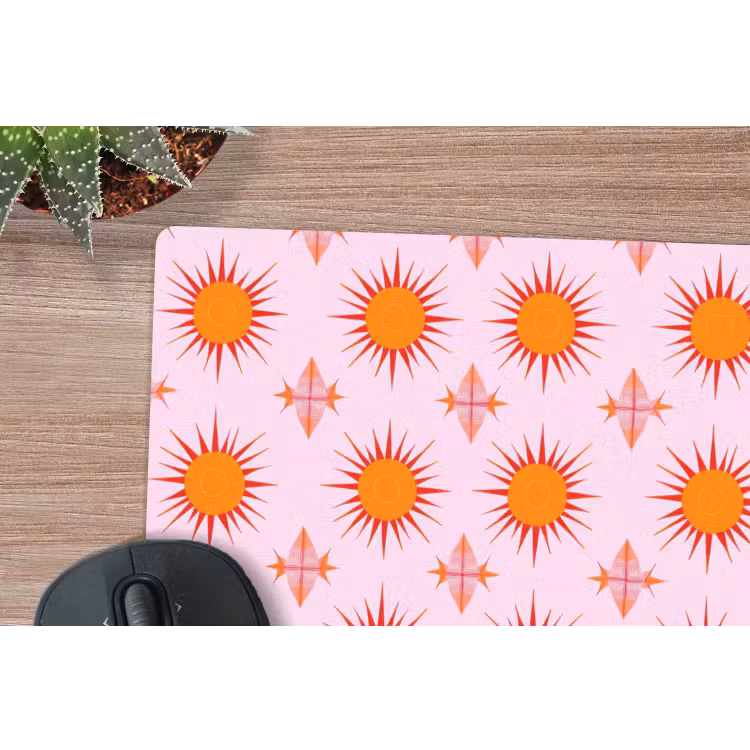 Muismat - Zon - Patroon - Roze — 4