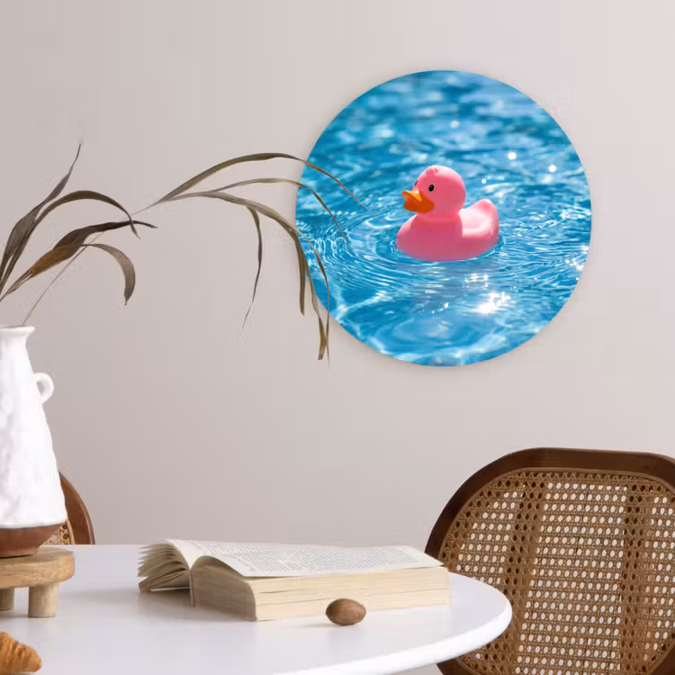 Muurcirkel - Badeend - Dobberend - Roze — 4