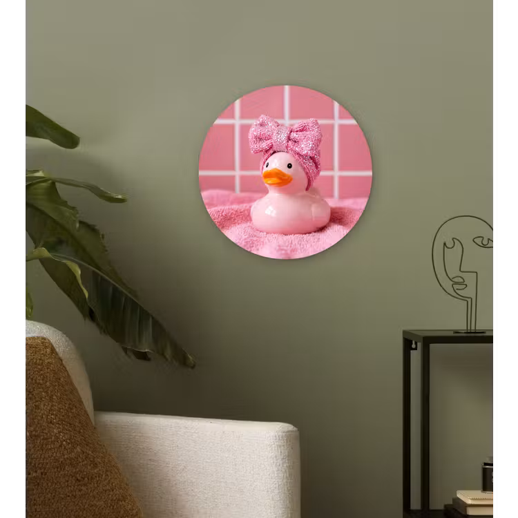 Muurcirkel - Badeend -Strik - Roze — 3