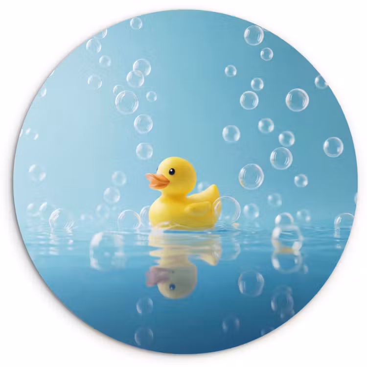 Muurcirkel - Bubbels - Badeend - Geel — 1