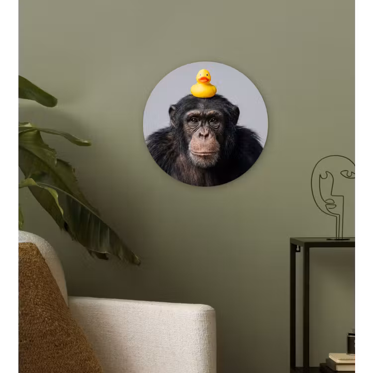 Muurcirkel - Chimpansee - Badeend - Grijs — 3