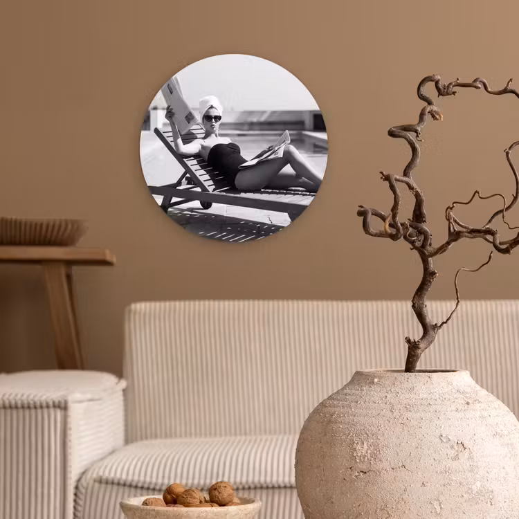 Muurcirkel - Glamour - Modern - Zwart - Wit — 2