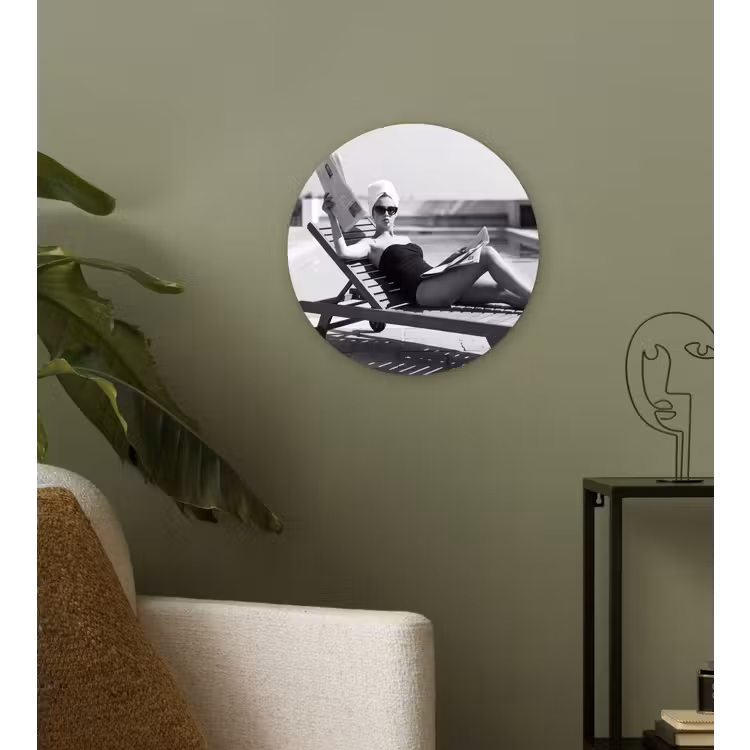 Muurcirkel - Glamour - Modern - Zwart - Wit — 3