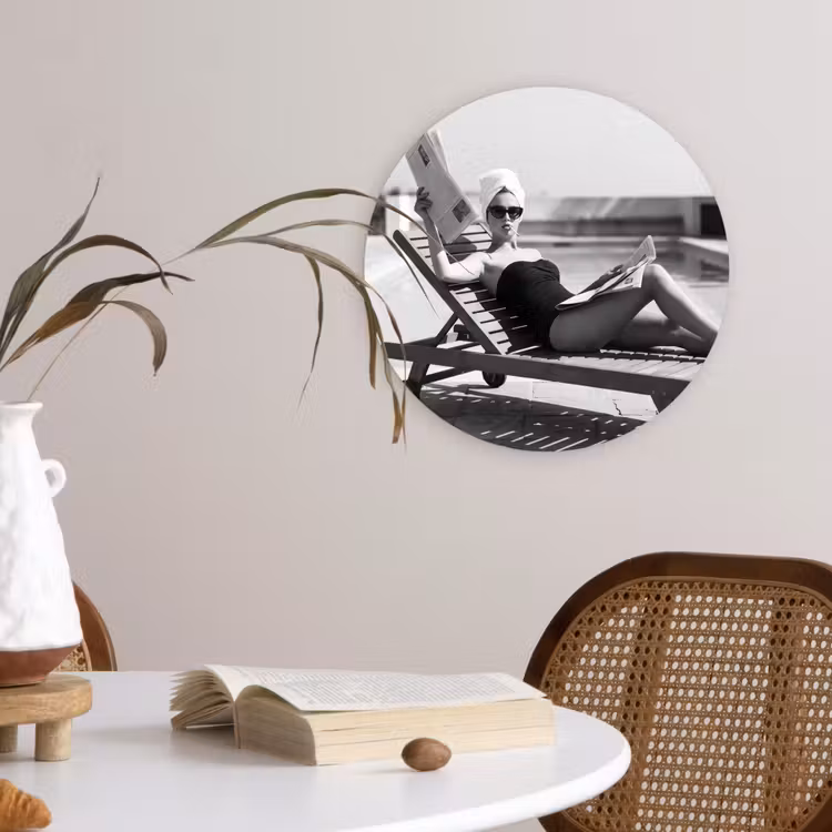 Muurcirkel - Glamour - Modern - Zwart - Wit — 4