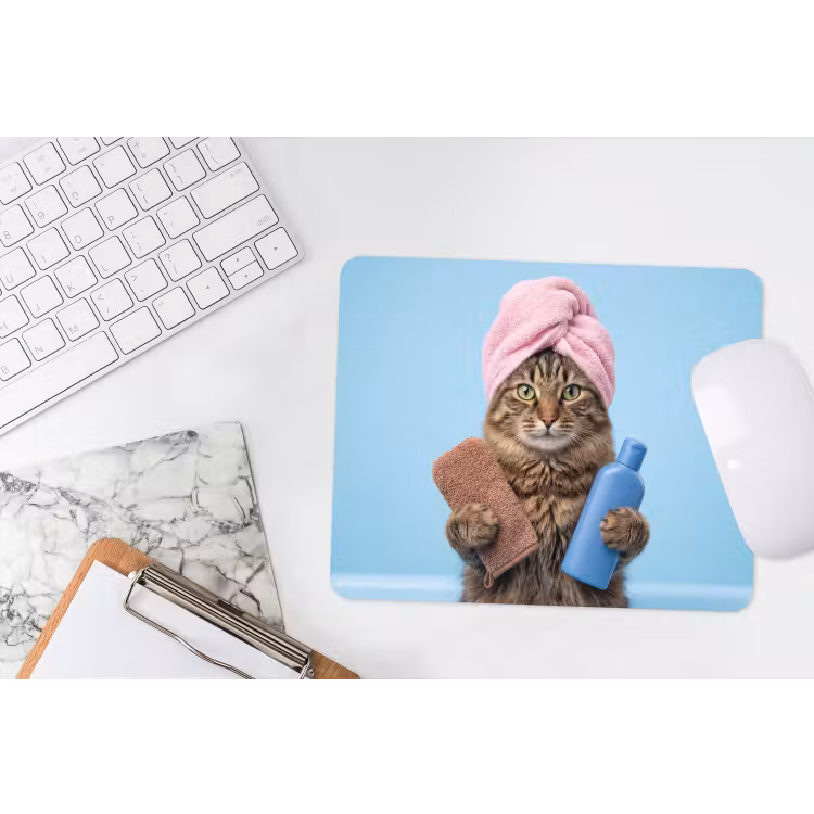 Muismat - Kat - Handdoek - Washand - Zeep — 2