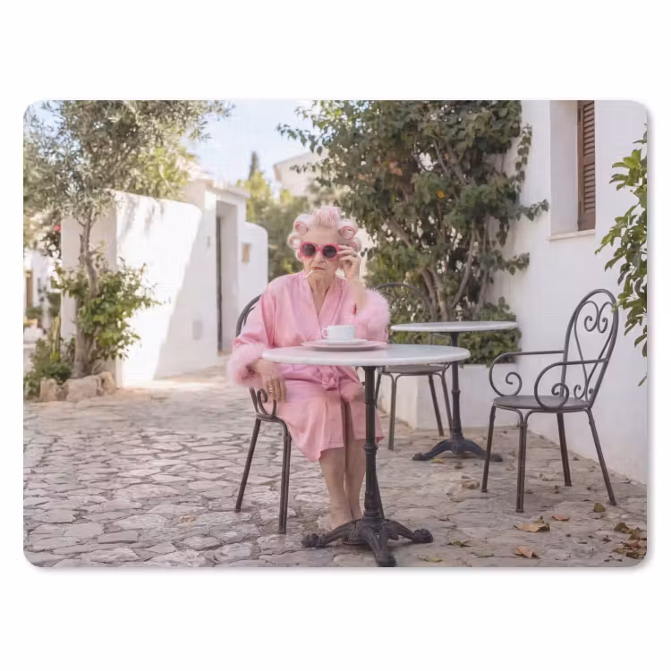 Muismat - Ochtendjas - Krulspelden - Roze — 1