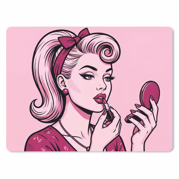 Muismat - Vintage - Vrouw - Roze — 1