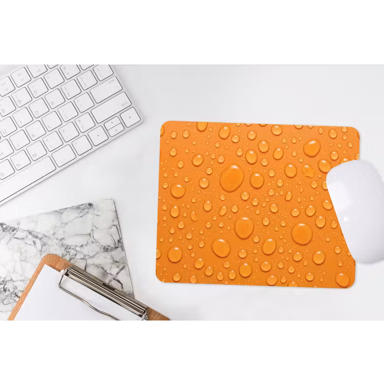 Muismat - Water - Druppels - Oranje — 2