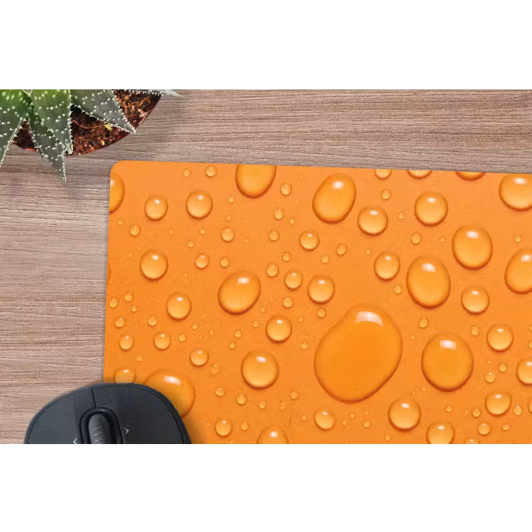 Muismat - Water - Druppels - Oranje — 4
