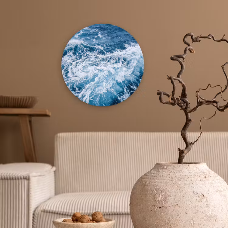 Muurcirkel - Golven - Oceaan - Blauw — 2