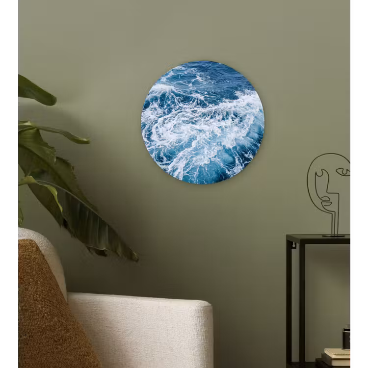 Muurcirkel - Golven - Oceaan - Blauw — 3