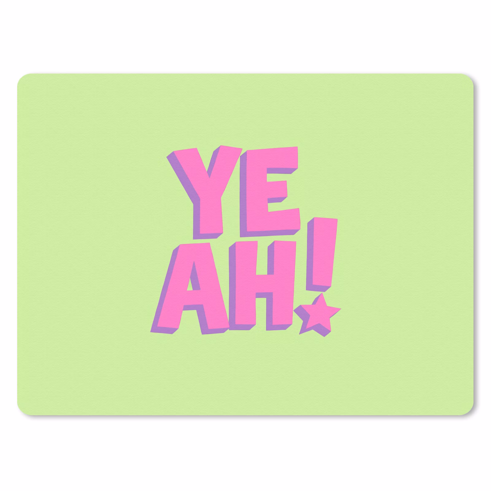 Muismat - Groen - Neon - Quote — 1